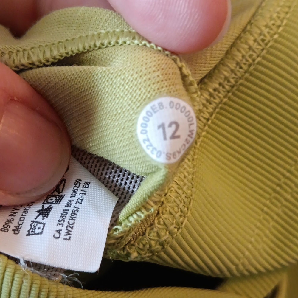 Lululemon Energy High-Neck Longline Ribbed sports bra- Wasabi - Picture 4 of 4